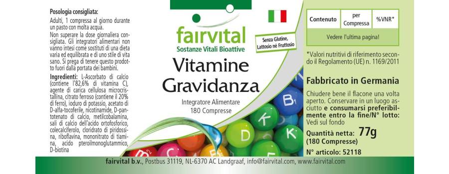 Vitamine Gravidanza - 180 compresse Vitamine Gravidanza - 180 compresse