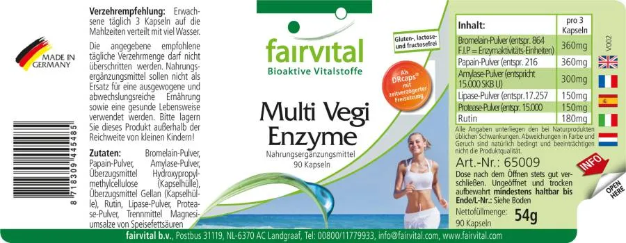 Multi Vegi Enzymes - 90 Capsules