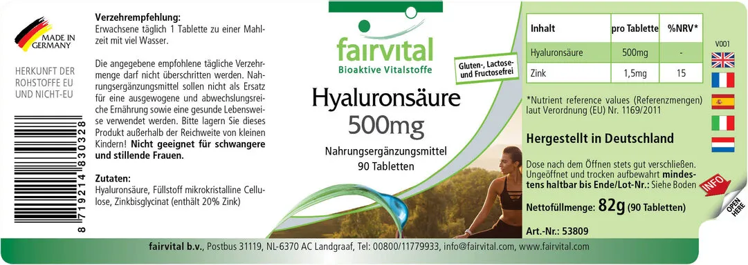 Acido ialuronico 500 mg - 90 compresse