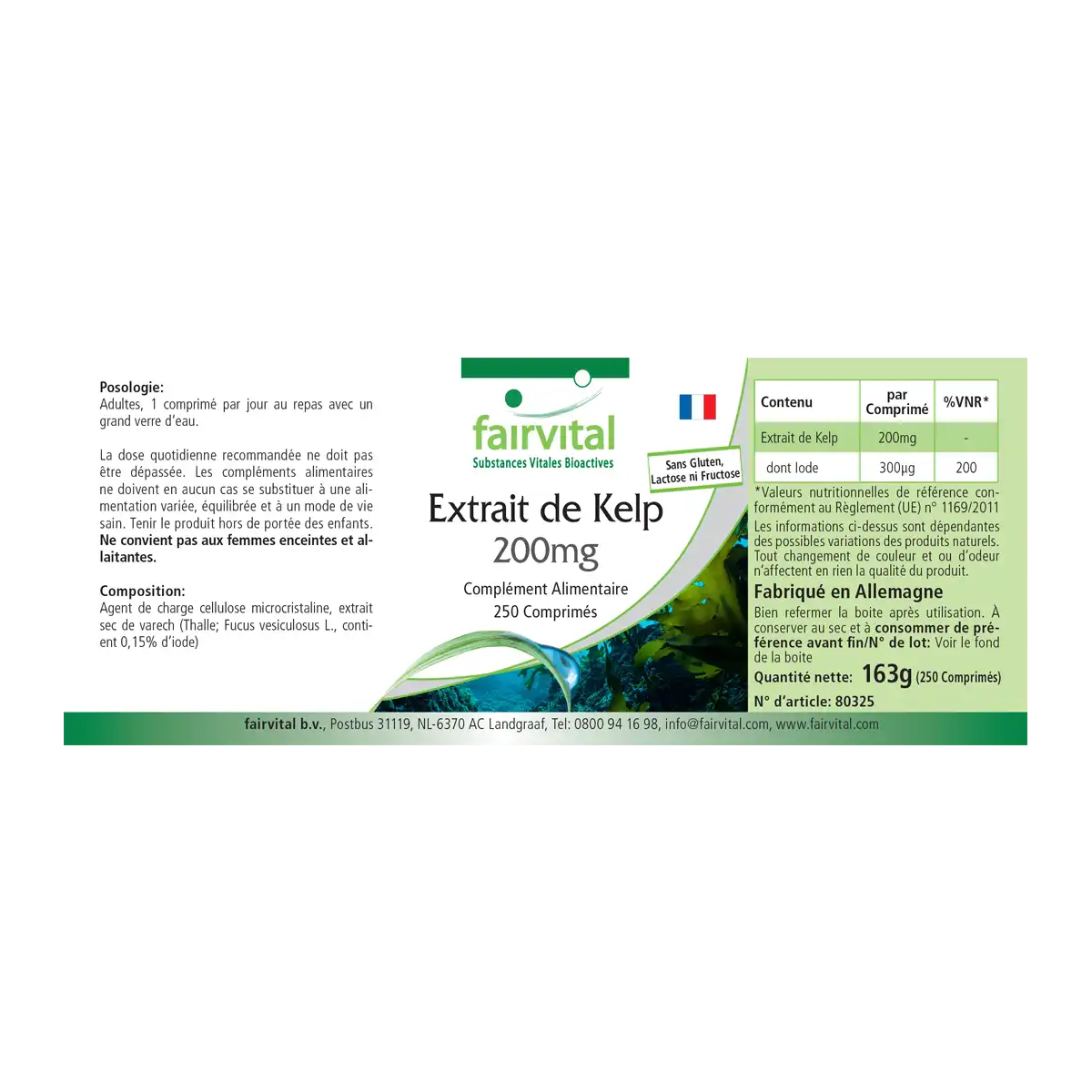 Kelp Extract 200mg - 250 Tablets Kelp Extract 200mg - 250 Tablets