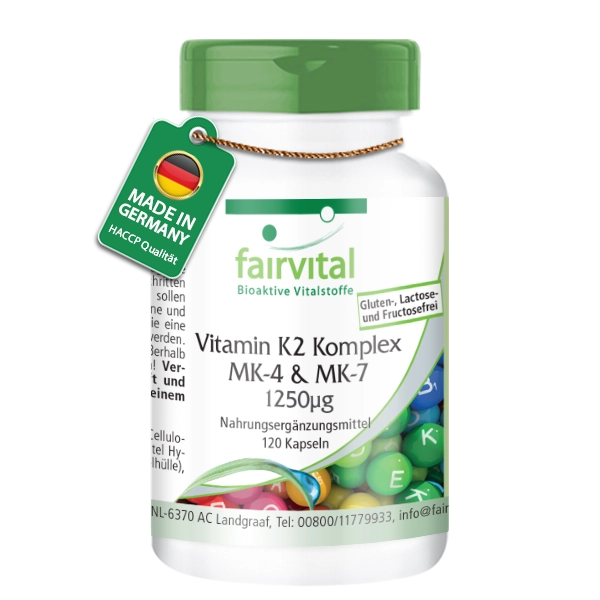 Vitamin K2 Komplex MK-4 & MK-7 1250µg Vitamin K2 Komplex MK-4 & MK-7 1250µg