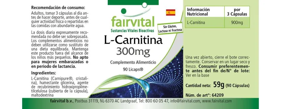 L-Carnitine 300mg - 90 Licaps®