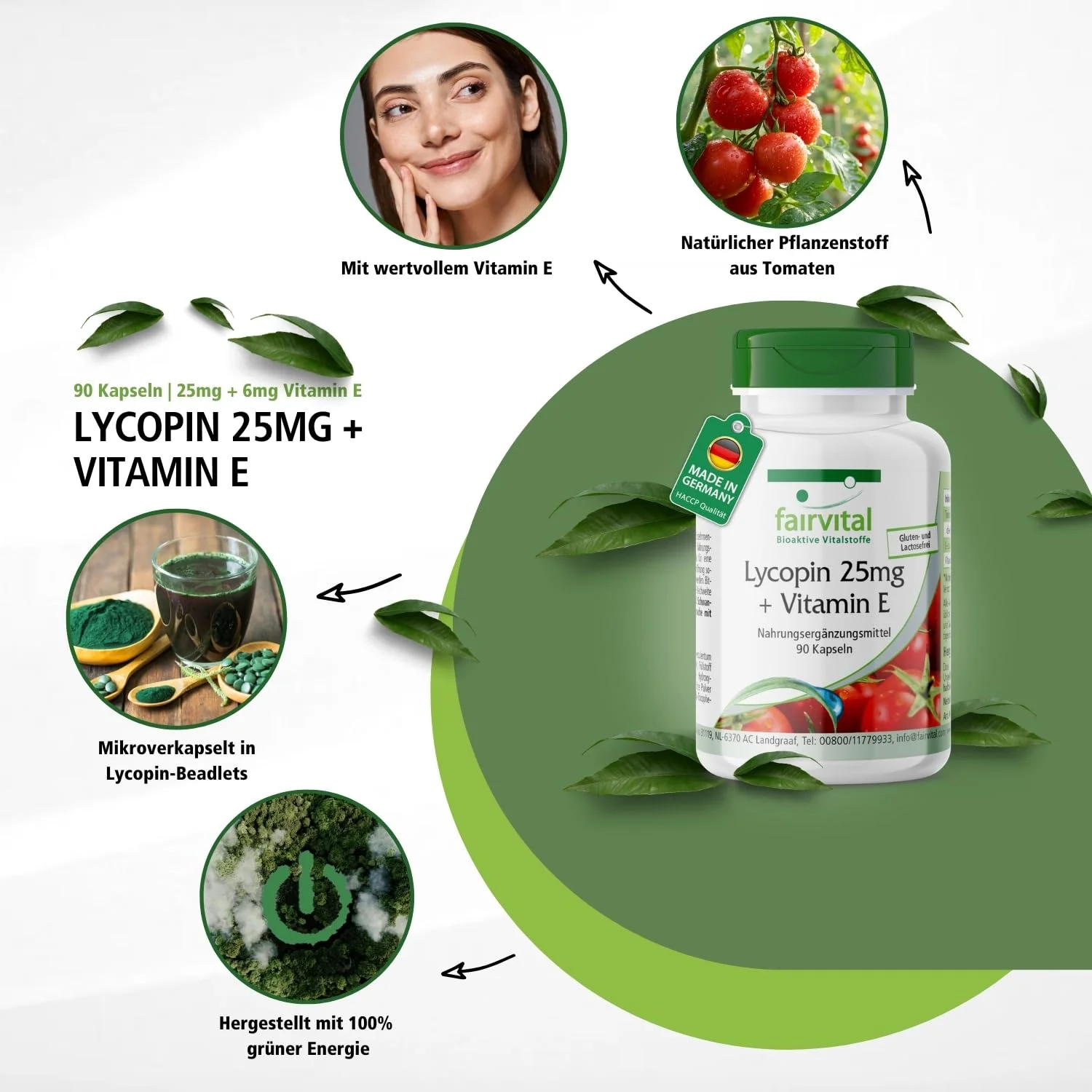 Licopene 25mg + Vitamina E - 90 capsule