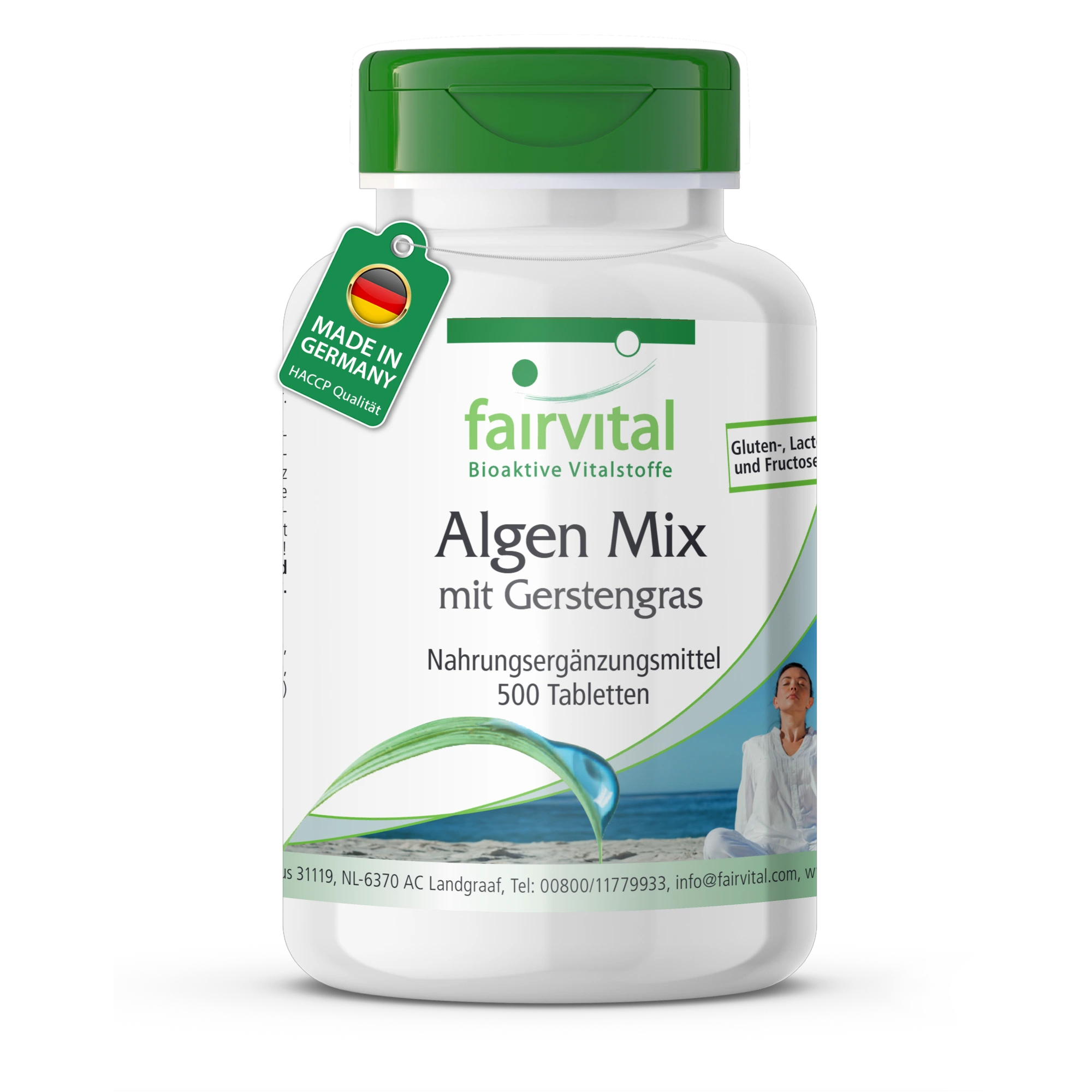Algen Mix mit Gerstengras - 500 Tabletten - Hochdosiert und Vegan | Fairvital