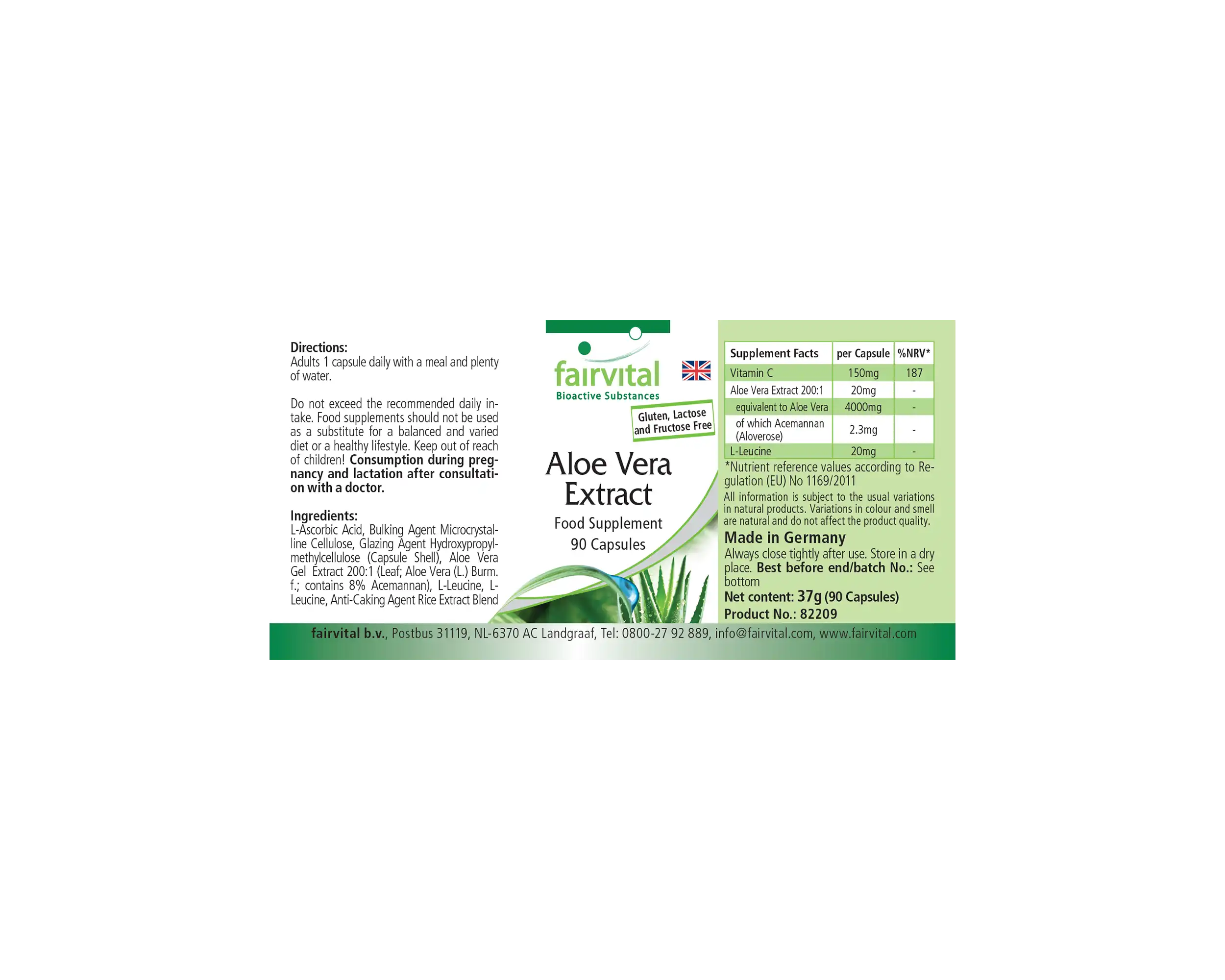 Aloe Vera Extract - 90 capsules
