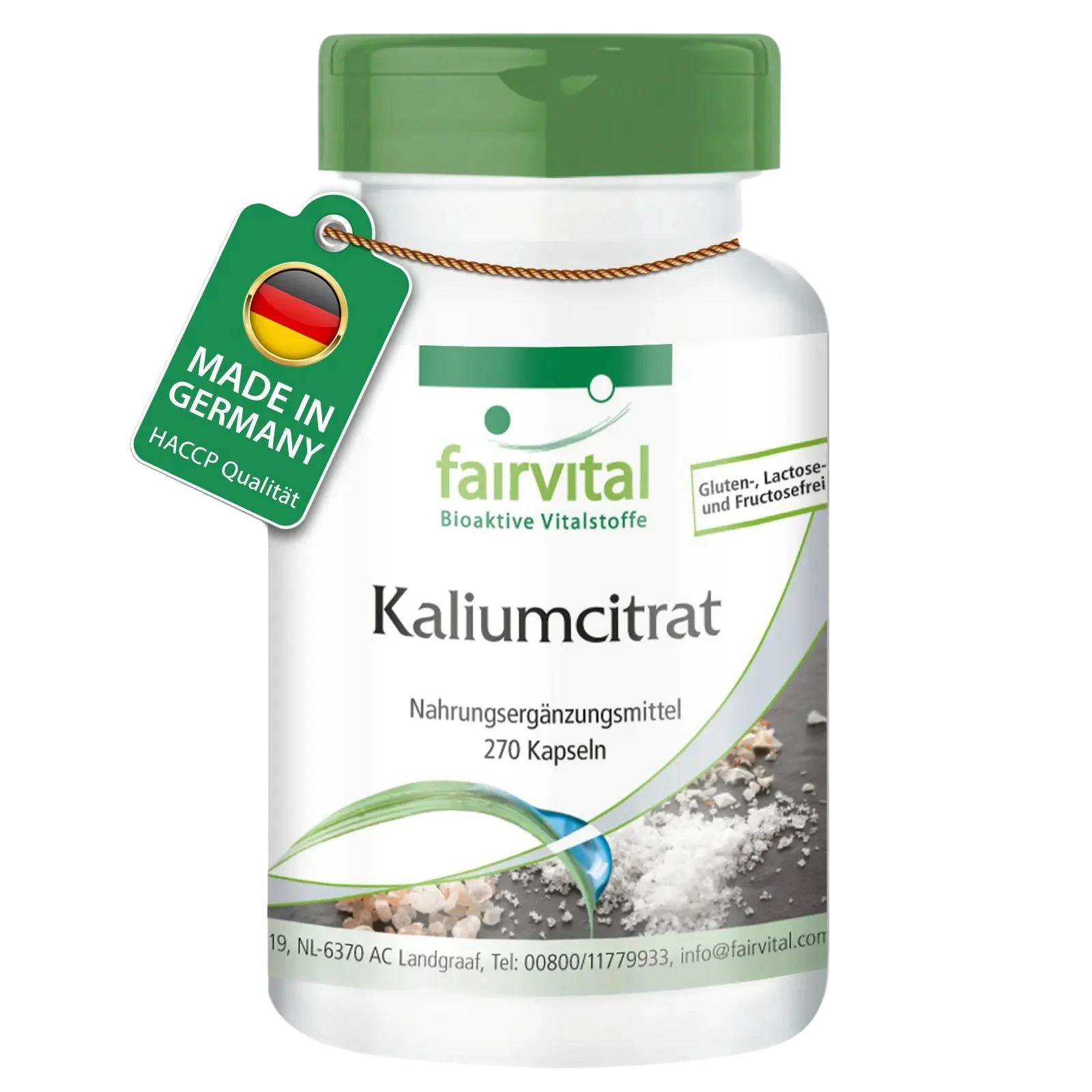 Citrato di potassio - altamente dosato - VEGAN - 270 Capsule