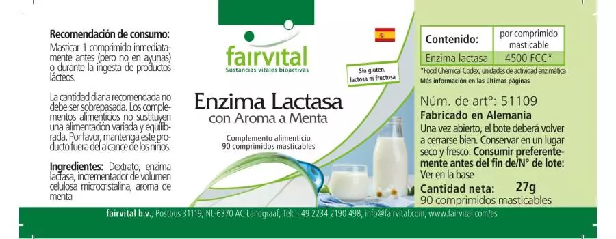 Enzima Lactasa - 90 Comprimidos