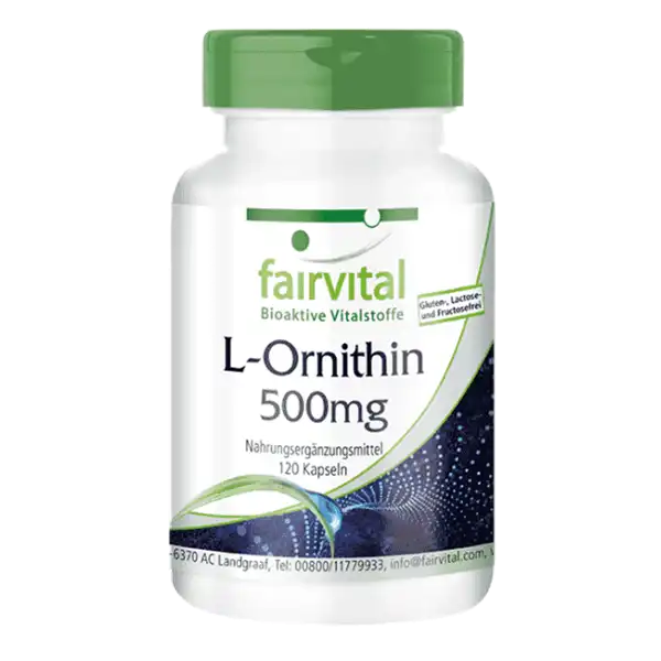 L-Ornitina 500mg - 120 Cápsulas
