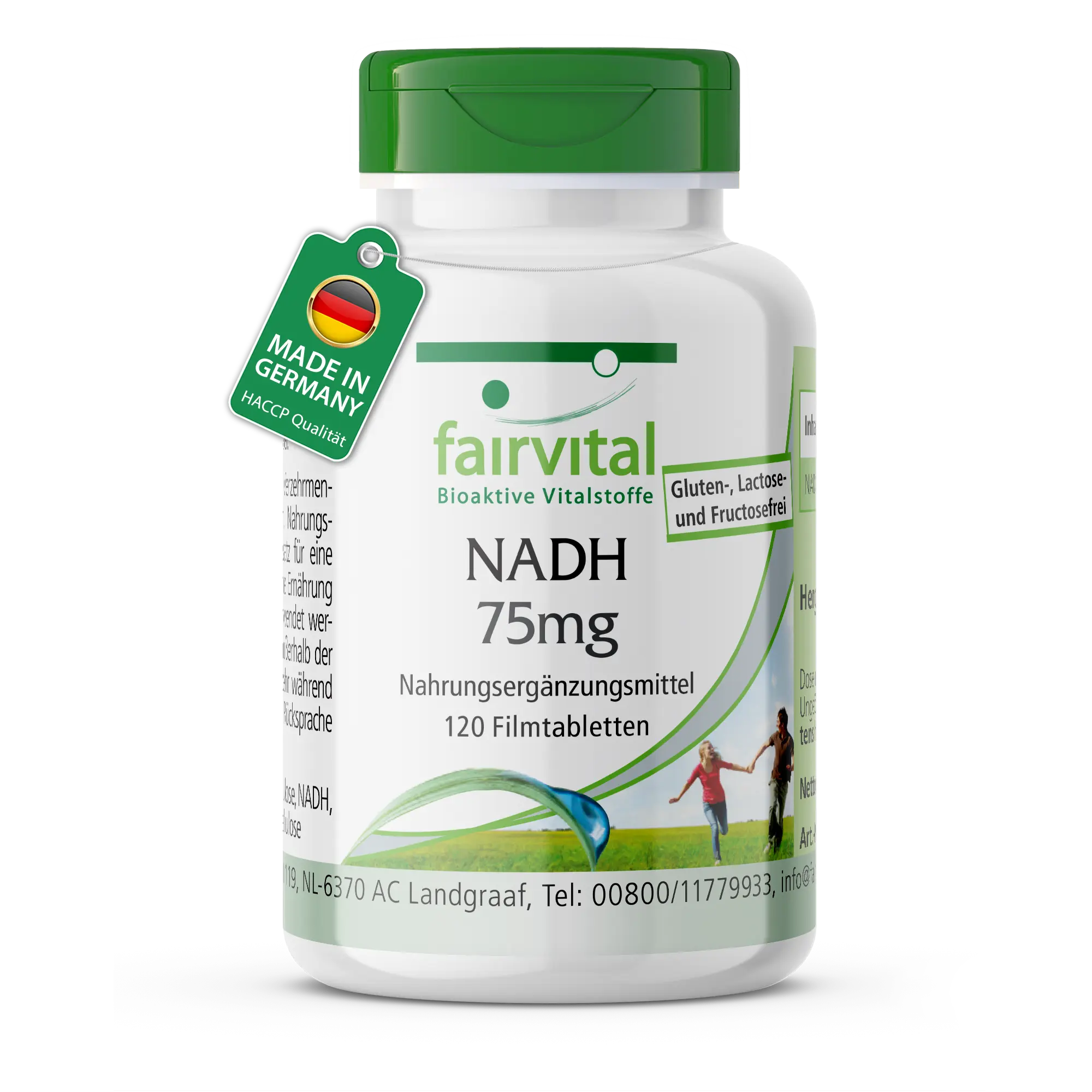NADH 75mg - 120 Filmtabletten - schluckfreundlich - vegan | Fairvital