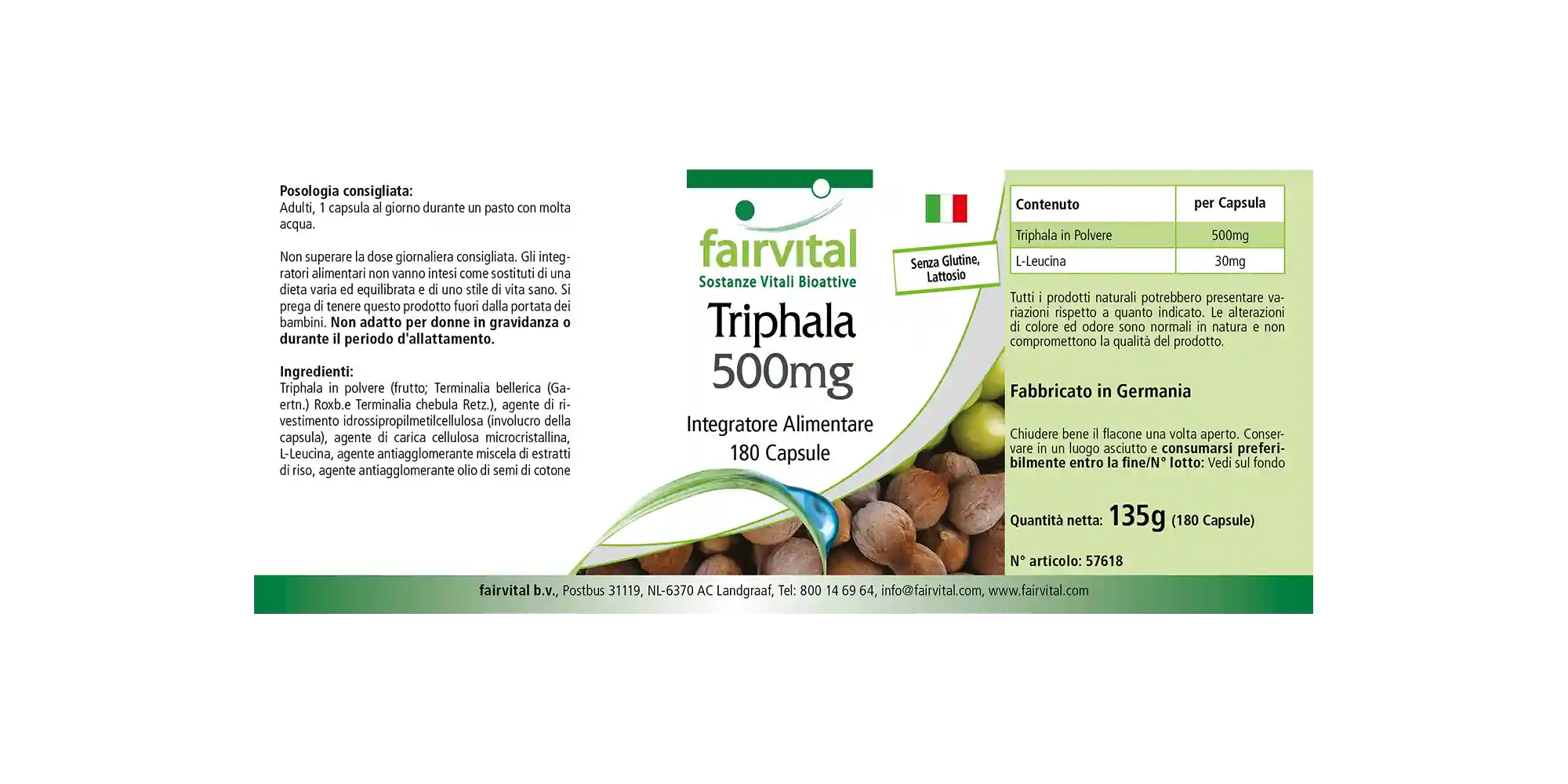 Triphala 500mg - 180 Capsules Triphala 500mg - 180 Capsules