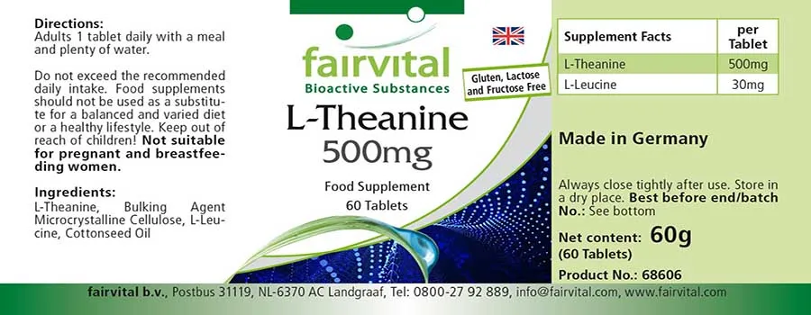 L-Teanina 500mg – 60 comprimidos L-Teanina 500mg – 60 comprimidos