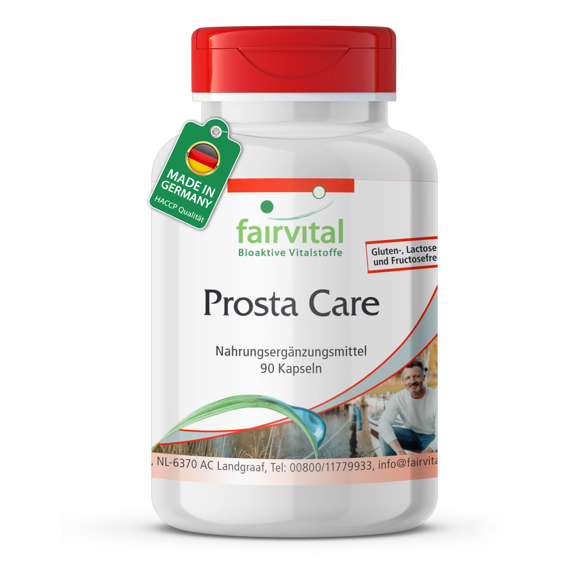 Prosta Care - 90 capsule - con zinco, selenio, licopene e molto altro - Ad alto dosaggio e vegano | Fairvital