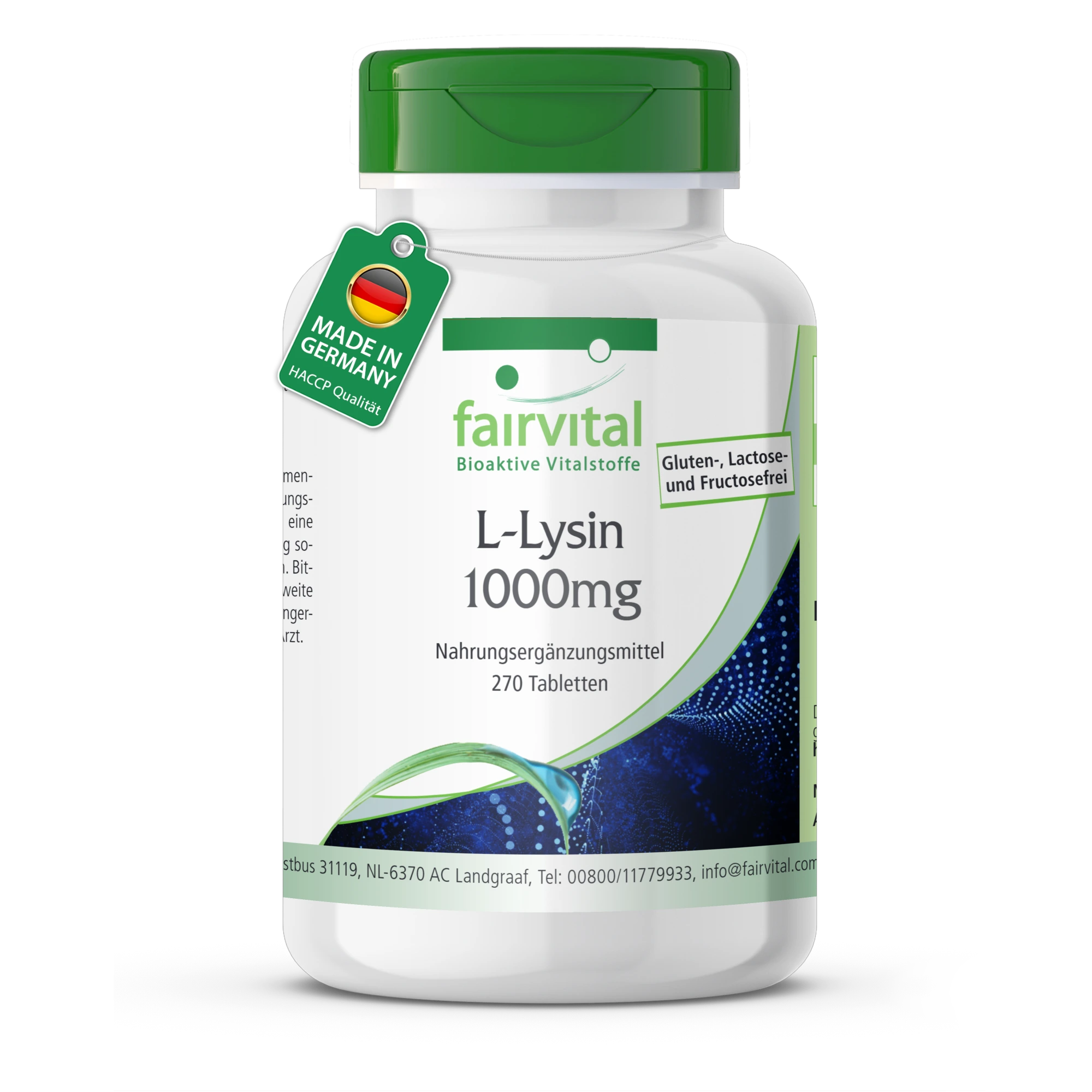 L-Lysine 1000mg - 270 tabletten - veganistisch | Fairvital
