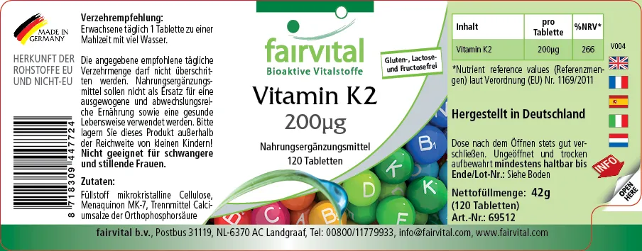 Vitamina K2 200ug – 120 compresse Vitamina K2 200ug – 120 compresse