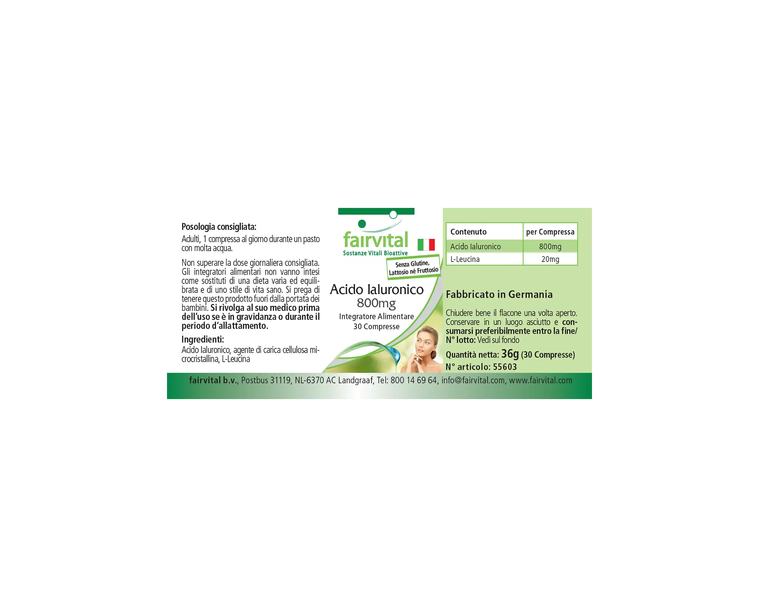 Acido ialuronico 800 mg
