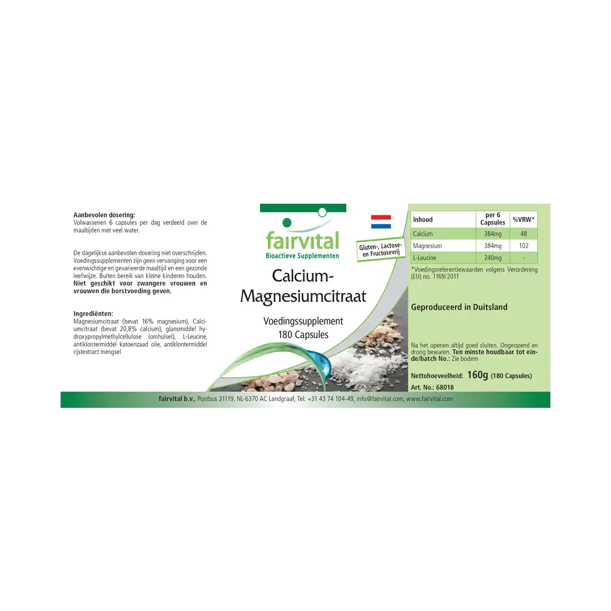 Calcium-magnesium citrate – 180 capsules