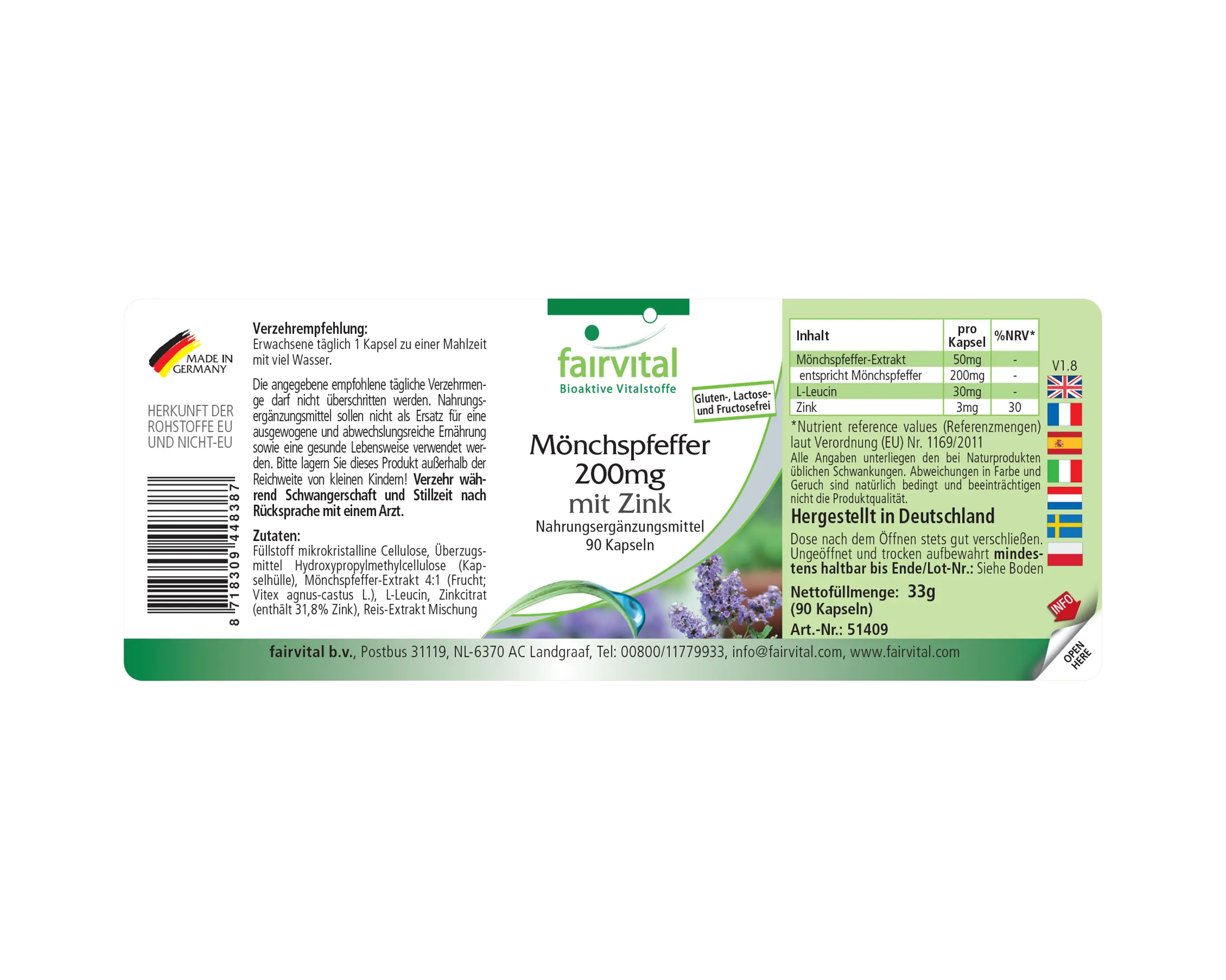 Agnocasto 200mg con zinco - 90 capsule