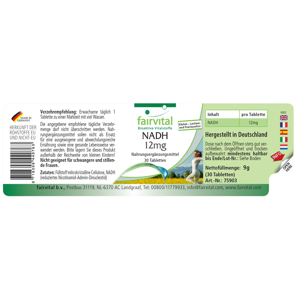 NADH 12mg - 30 Tablets NADH 12mg - 30 Tablets
