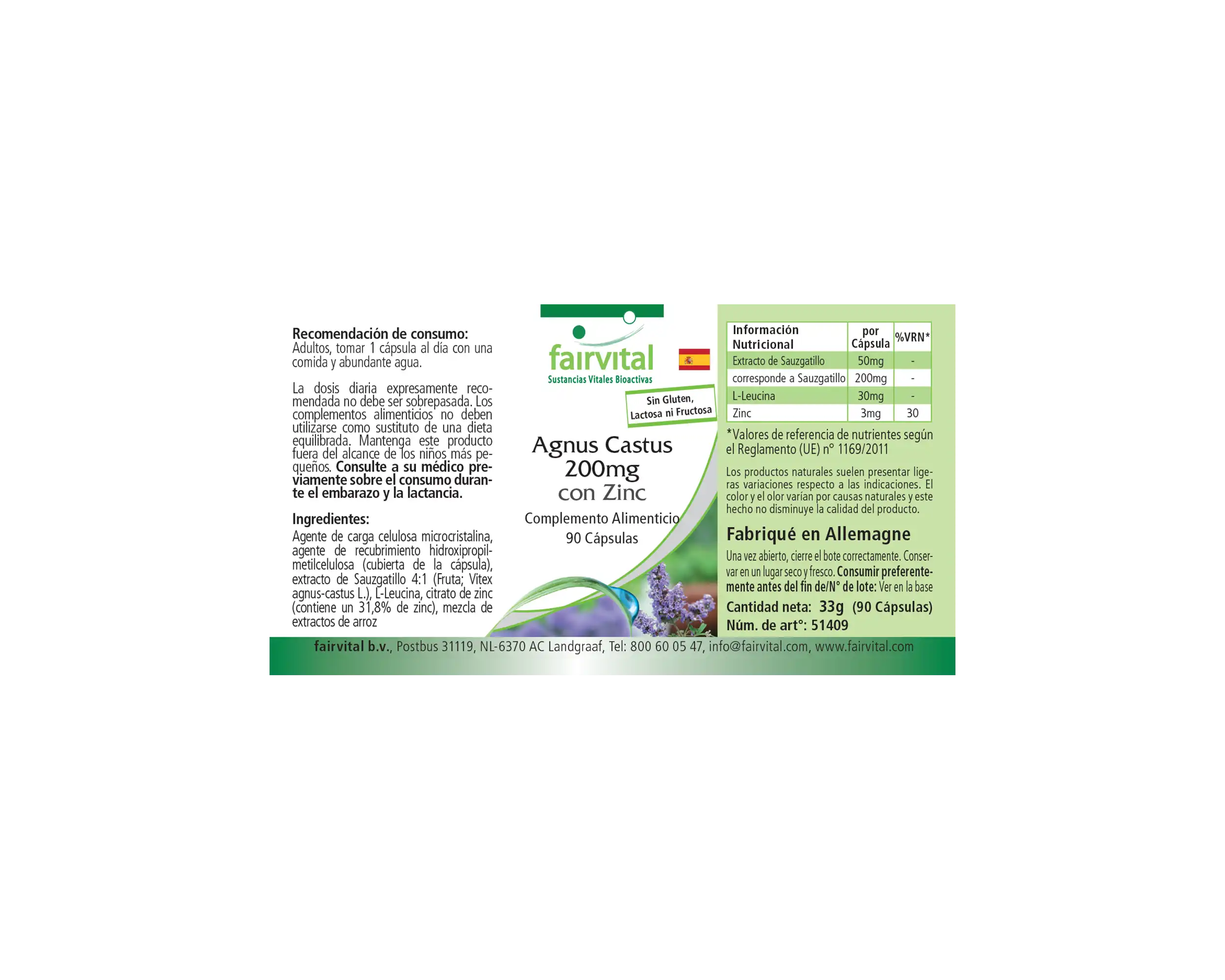 Chaste Tree 200mg with zinc - 90 Capsules Chaste Tree 200mg with zinc - 90 Capsules