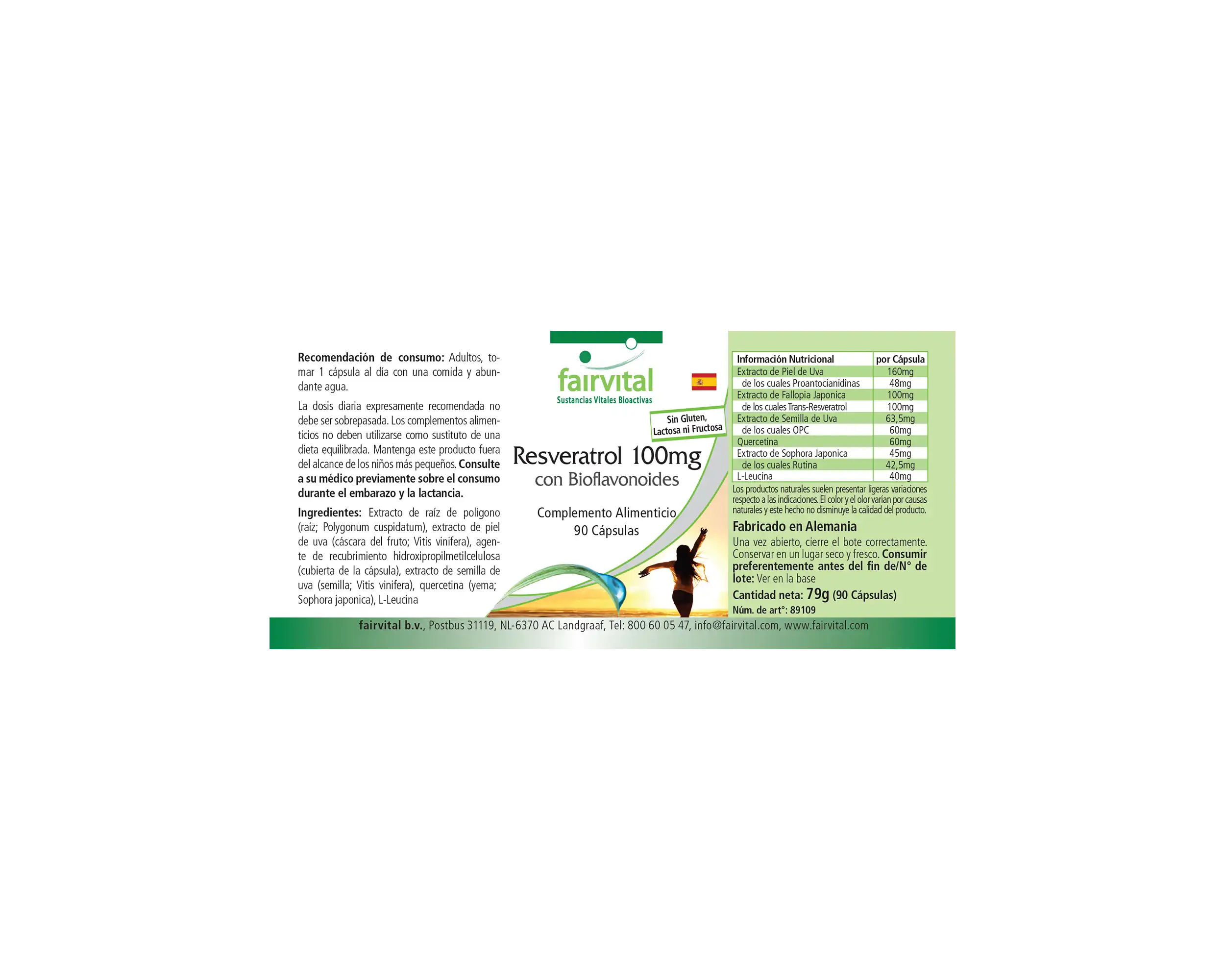 Resveratrol 100mg - 90 Capsules