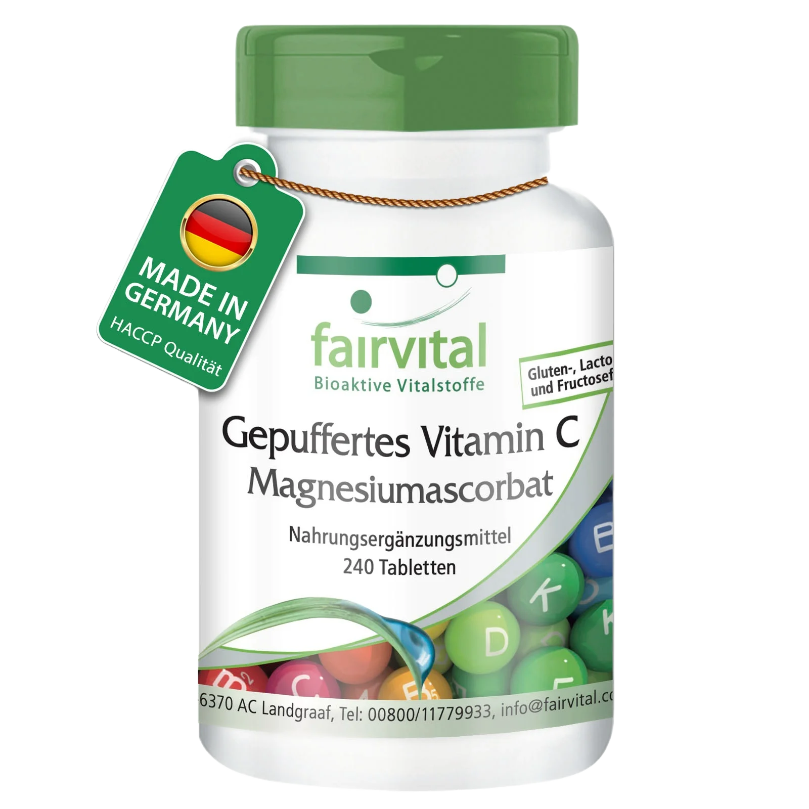 Vitamine C tamponnée - Ascorbate de magnésium - 240 comprimés