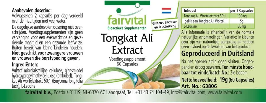 Tongkat Ali Extrakt - 60 Kapseln