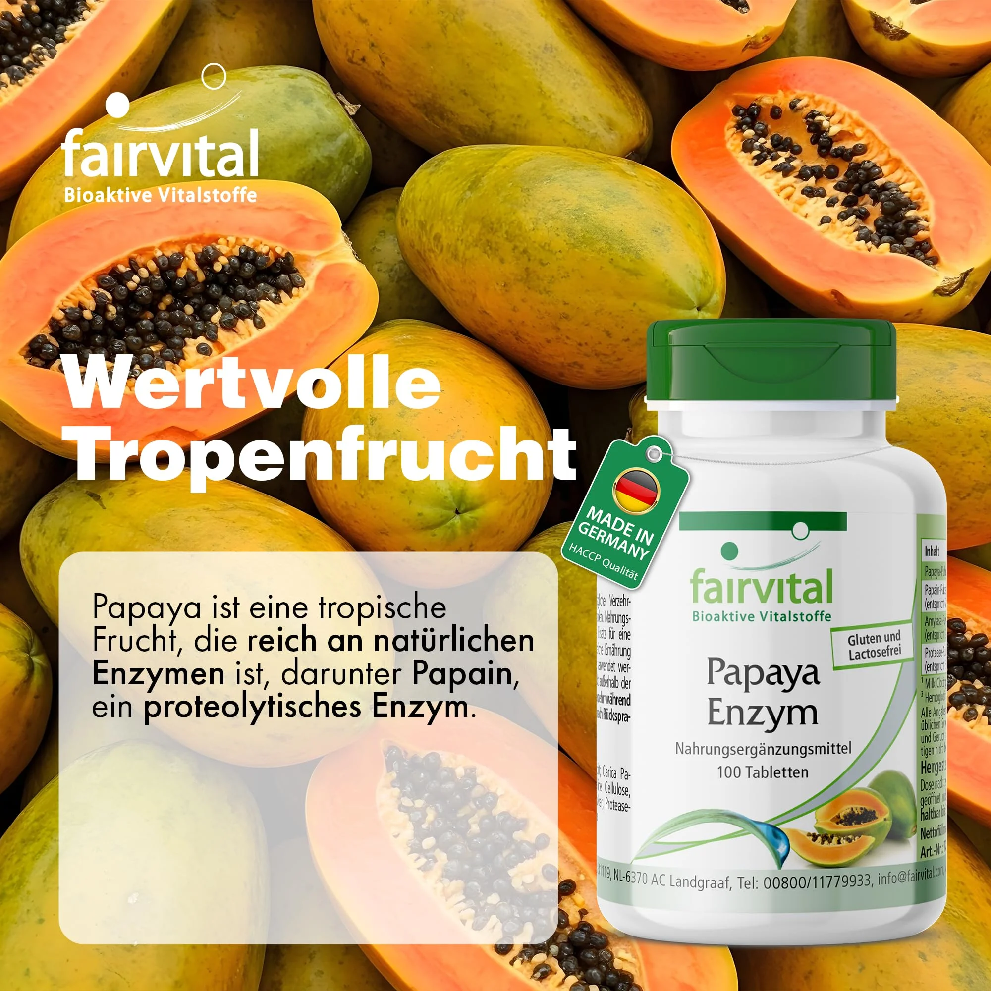 Papaya Enzyme - 100 chewable tablets