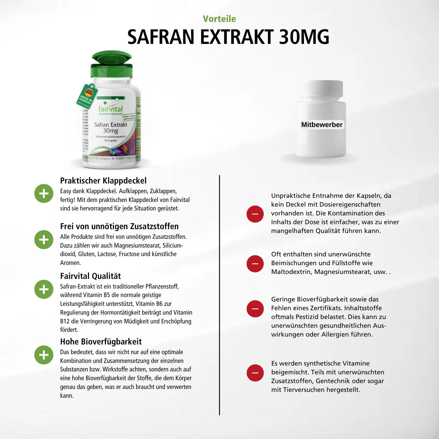 Saffron extract 30mg - 90 capsules
