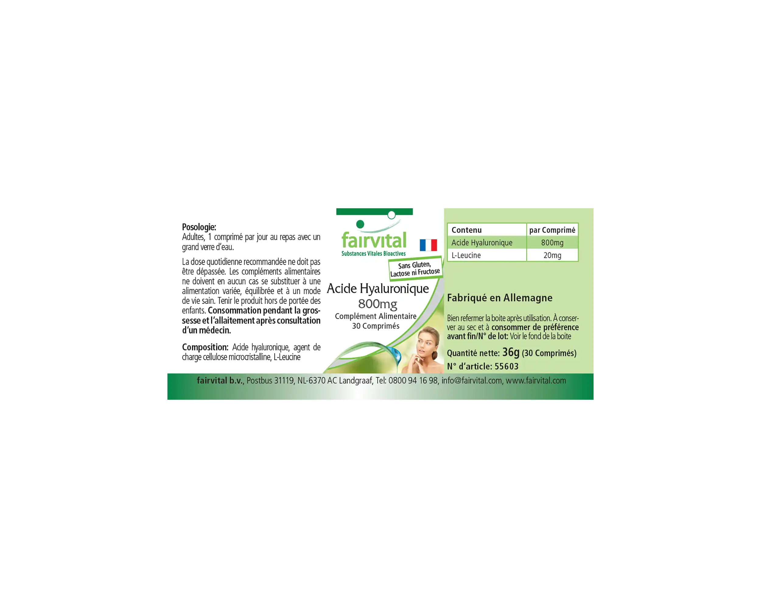 Acido ialuronico 800 mg