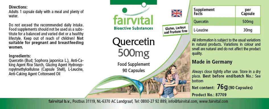 Quercetin 500mg - 90 Capsules Quercetin 500mg - 90 Capsules
