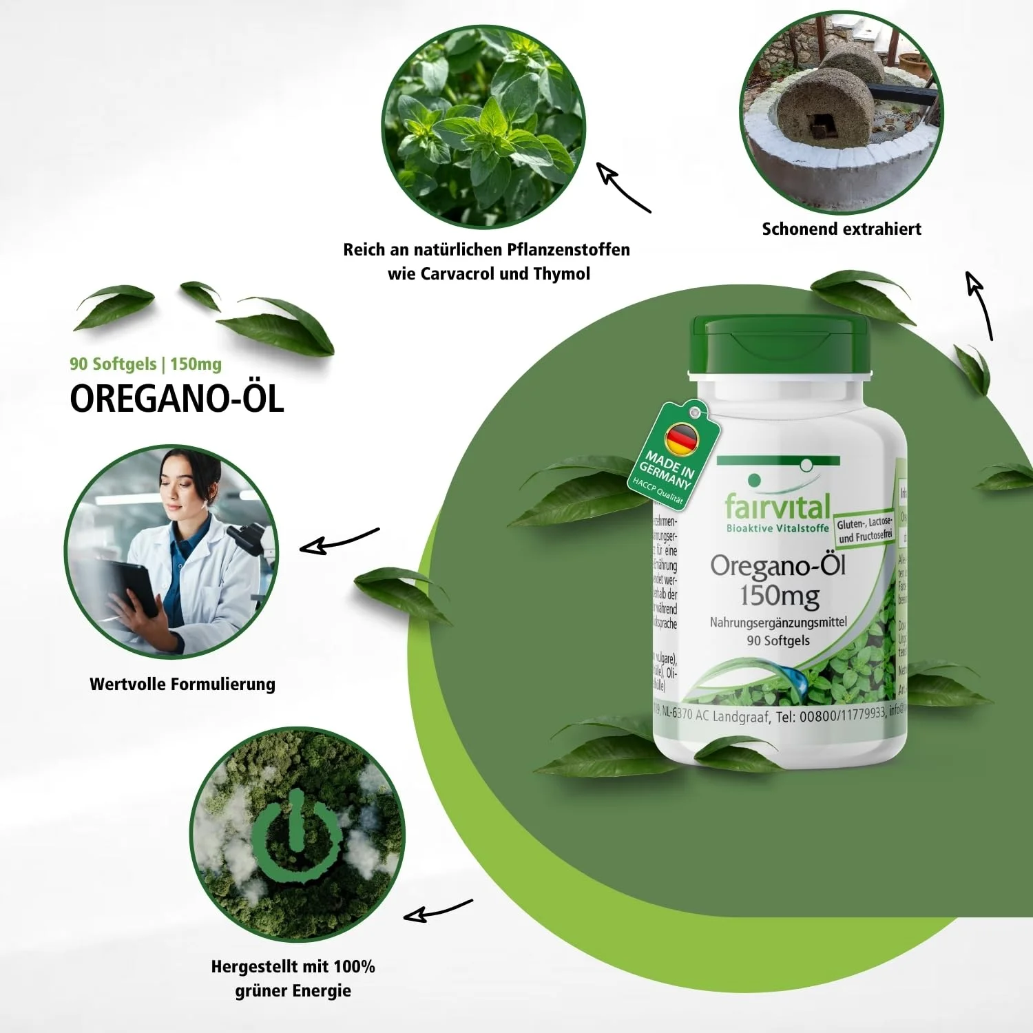 Oregano-olie 150mg - 90 softgels