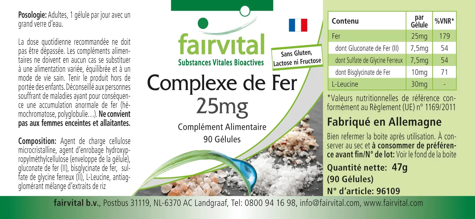 Eisen-Komplex 25mg - 90 Kapseln - Hochdosiert und Vegan | Fairvital Eisen-Komplex 25mg - 90 Kapseln - Hochdosiert und Vegan | Fairvital