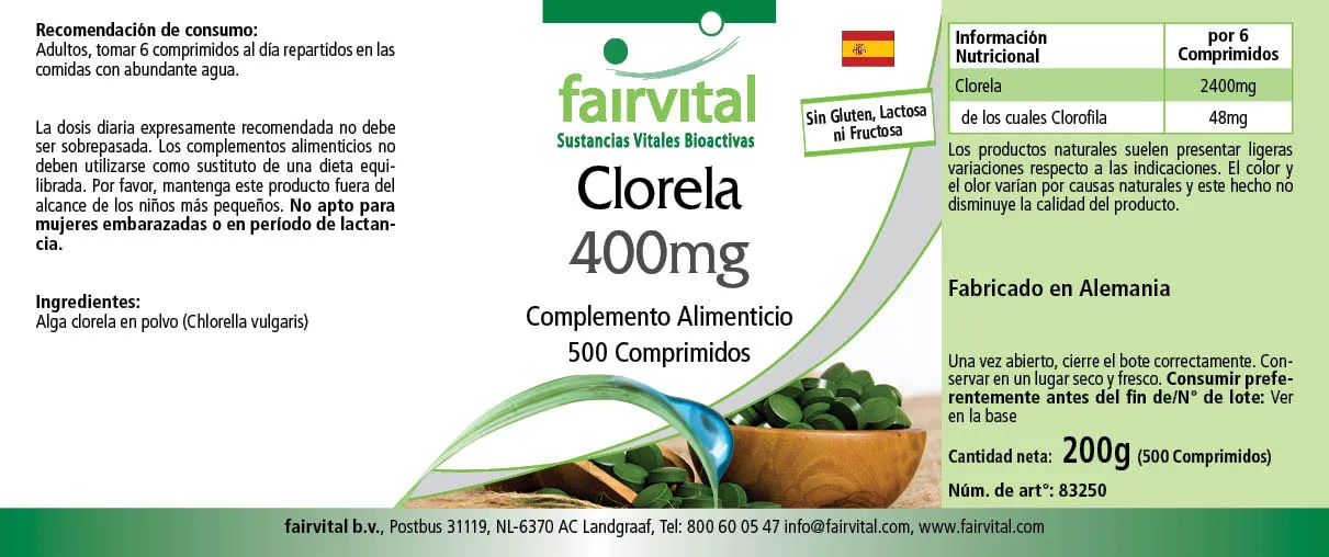 Clorella - 400mg - 500 compresse