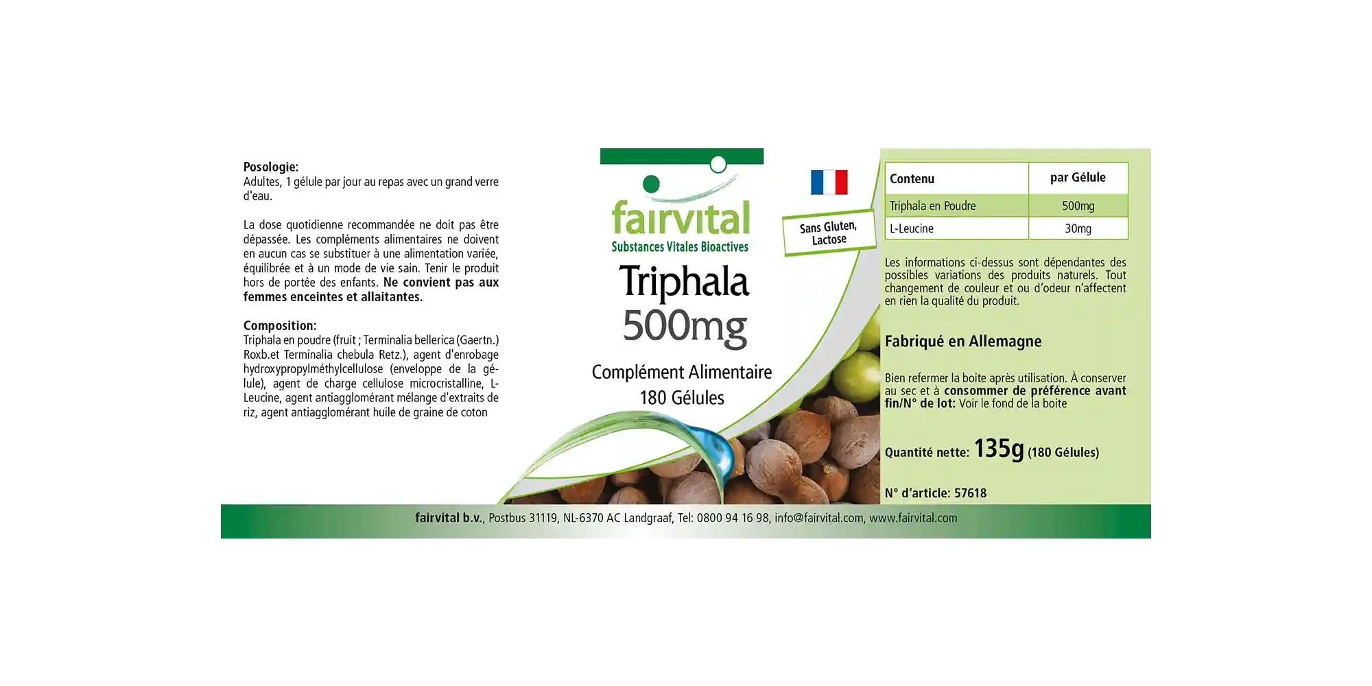 Triphala 500mg - 180 Capsules Triphala 500mg - 180 Capsules