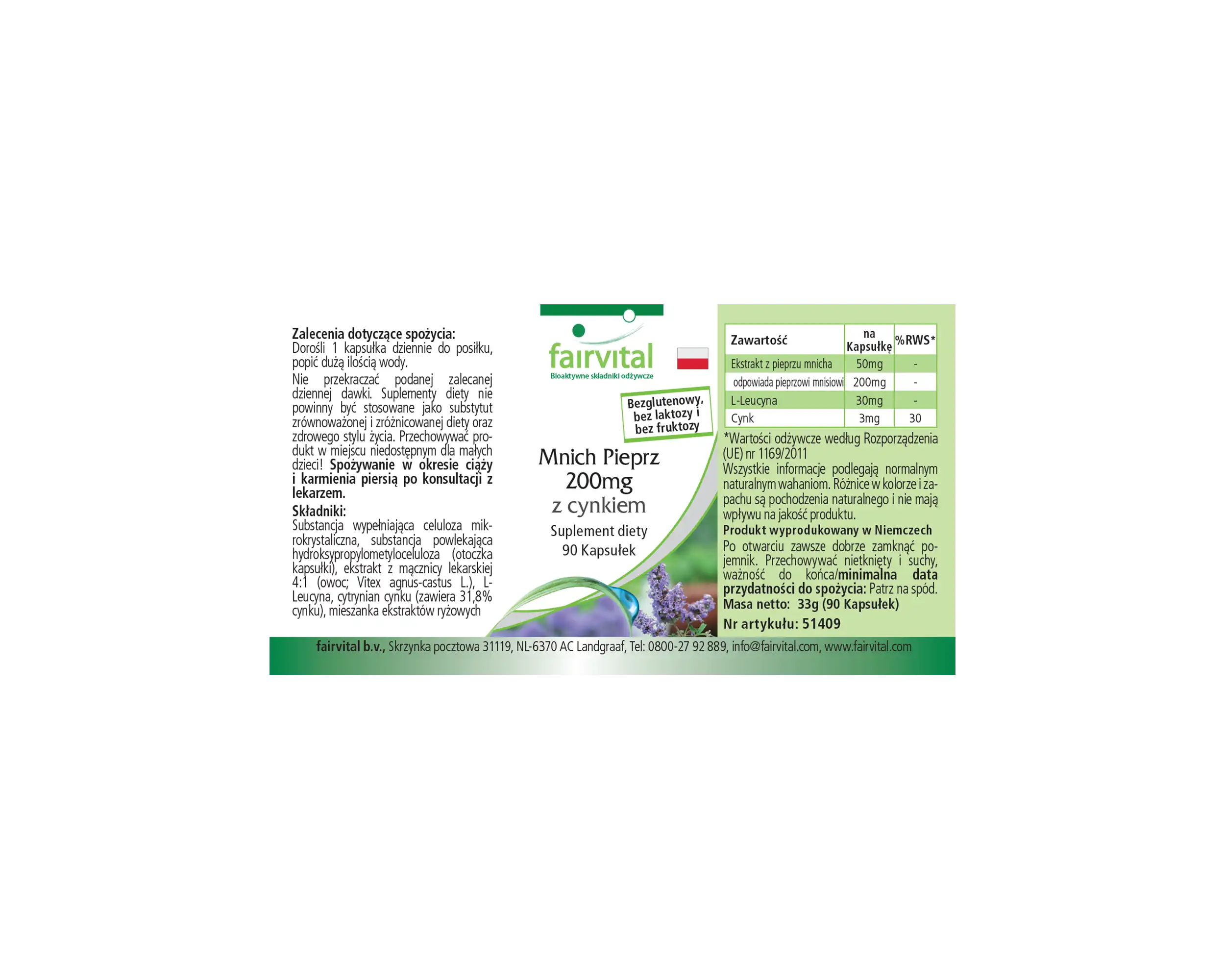Chaste Tree 200mg with zinc - 90 Capsules Chaste Tree 200mg with zinc - 90 Capsules