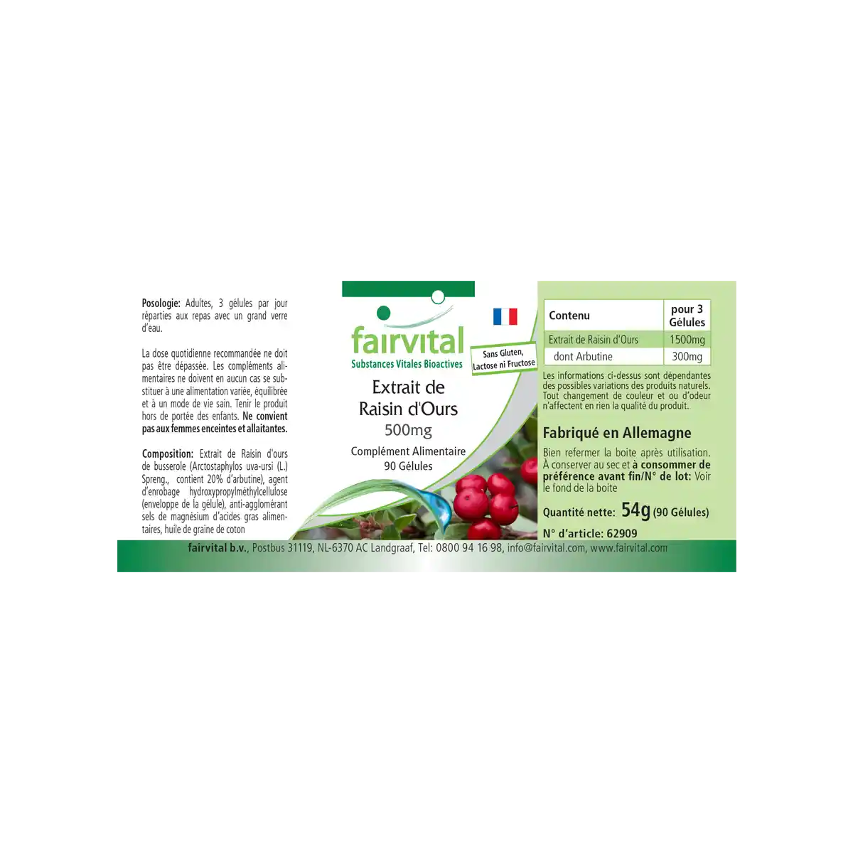 Uva Ursi Bearberry leaf extract 500mg - 90 capsules Uva Ursi Bearberry leaf extract 500mg - 90 capsules