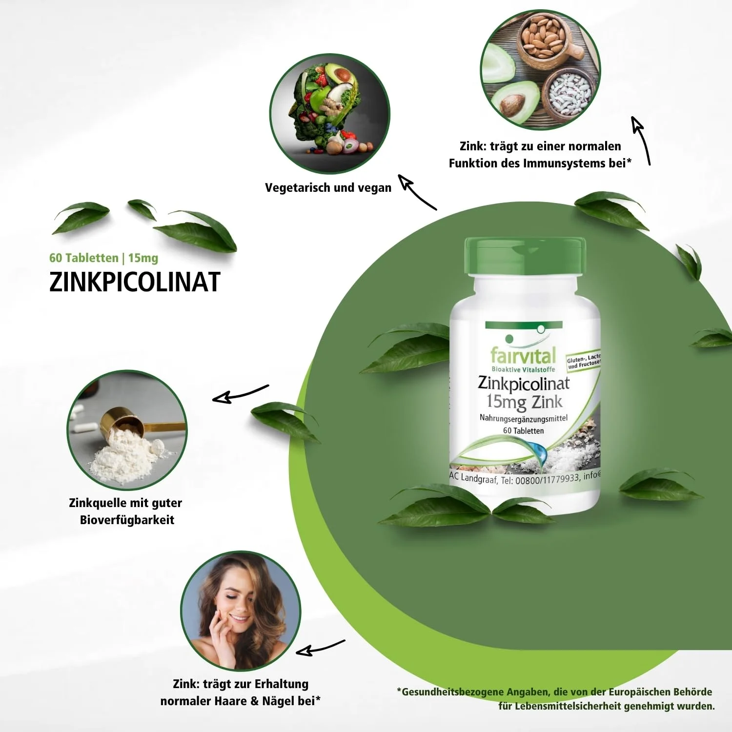 Zinc Picolinate 15mg Zinc - 60 Tablets