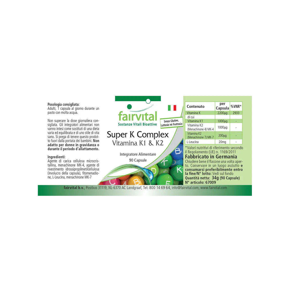 Complejo Super K - Vitamina K1 y K2 - 90 Cápsulas Complejo Super K - Vitamina K1 y K2 - 90 Cápsulas