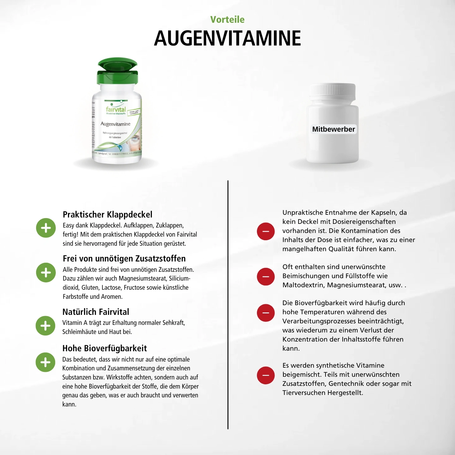 Vitaminas para los ojos - 60 comprimidos - fácil de tragar