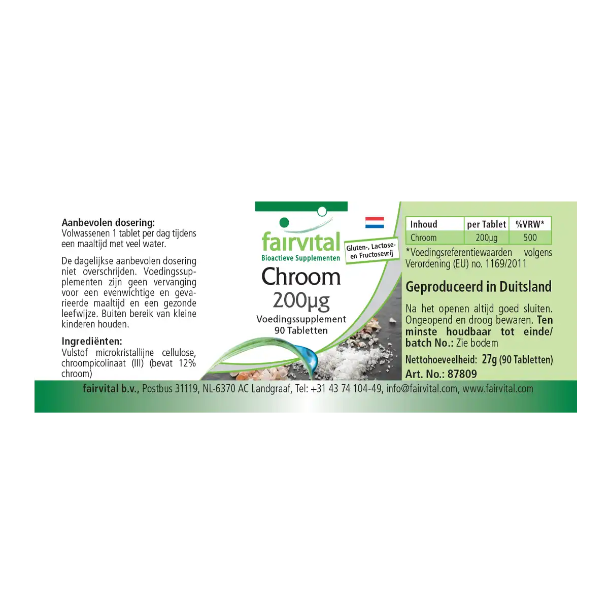 Chrom 200µg - 90 Tabletten - für Blutzuckerspiegel und Makronährstoff Stoffwechsel - Hochdosiert und Vegan | Fairvital Chrom 200µg - 90 Tabletten - für Blutzuckerspiegel und Makronährstoff Stoffwechsel - Hochdosiert und Vegan | Fairvital