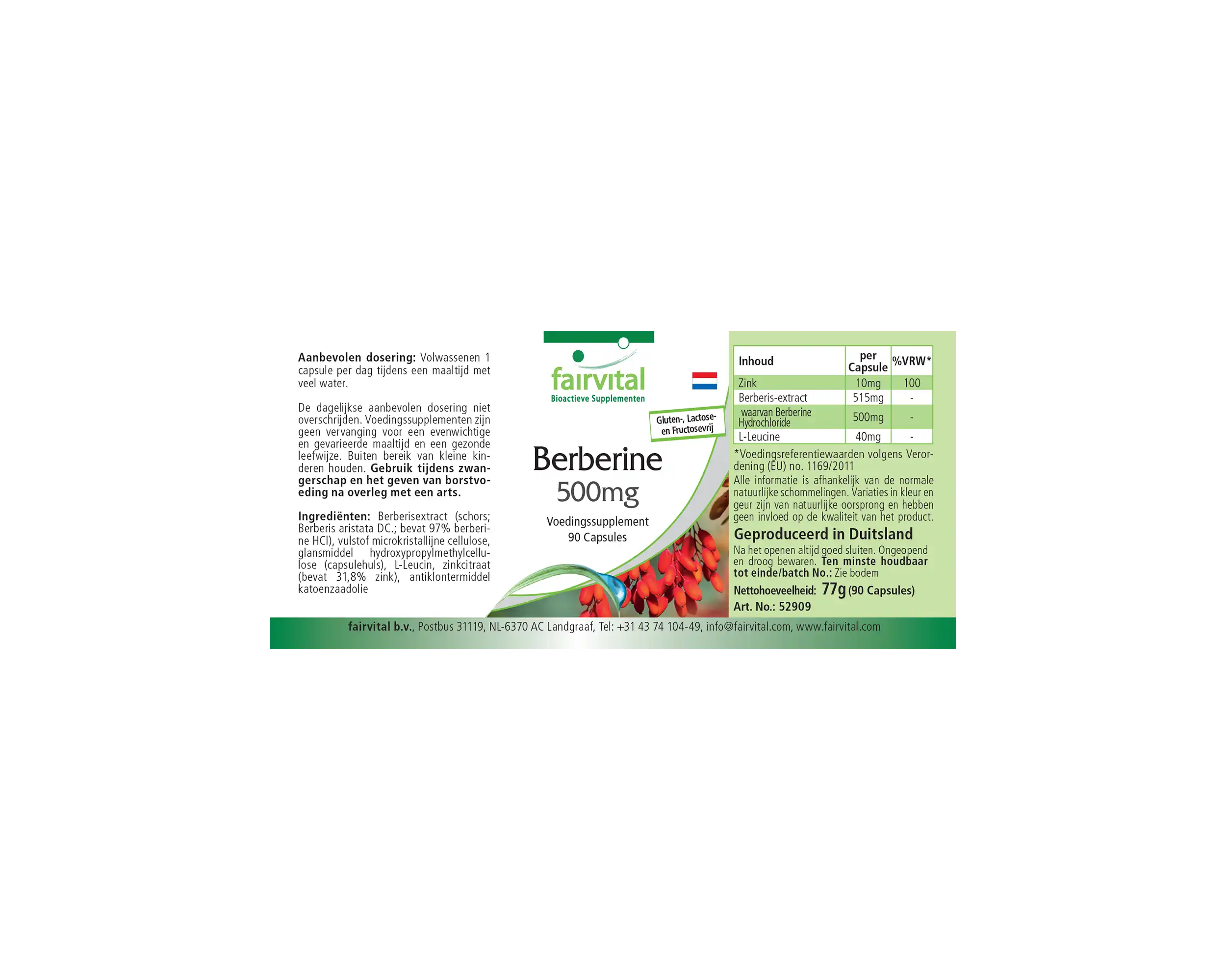 Berberine 500mg