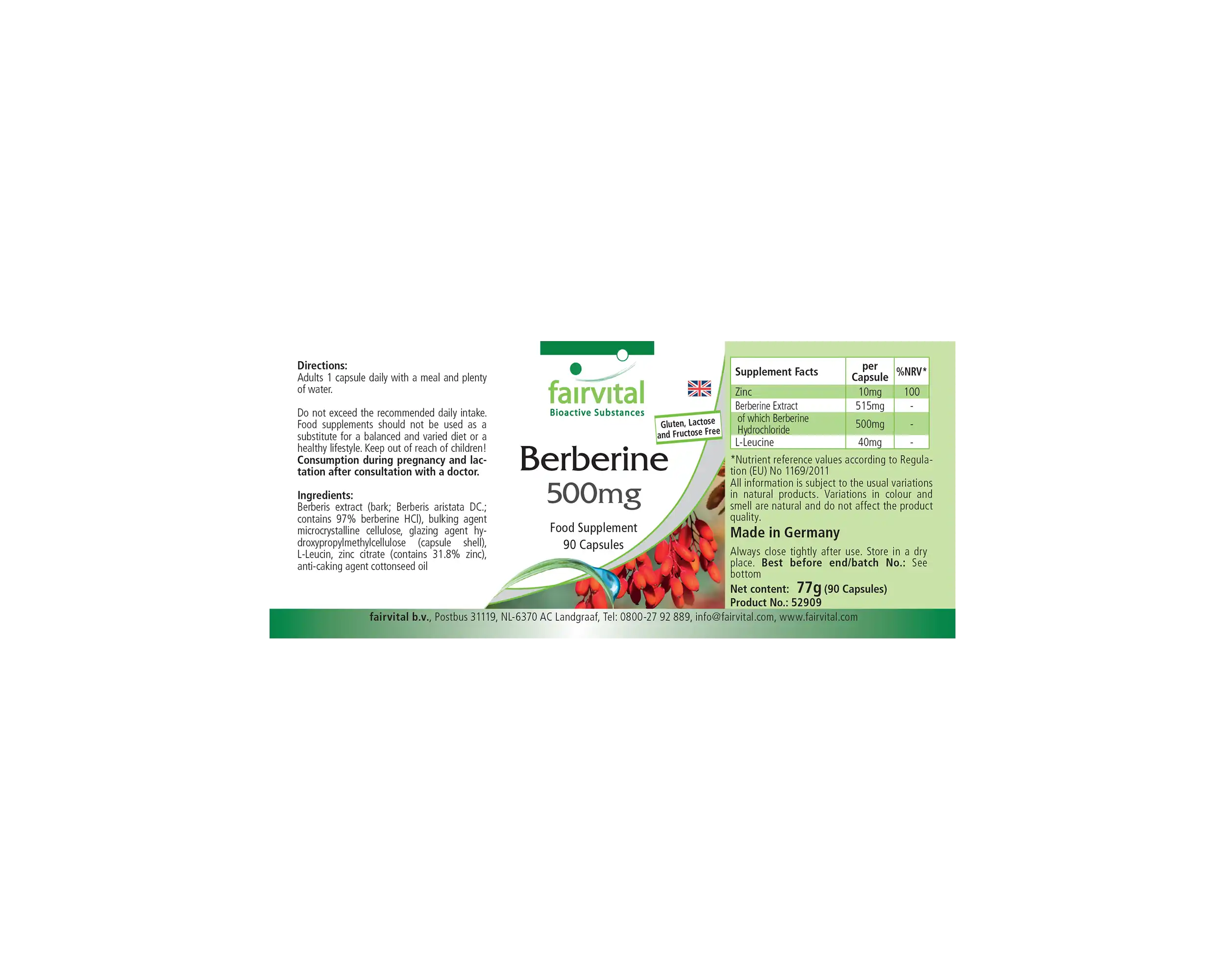 Berberine 500mg