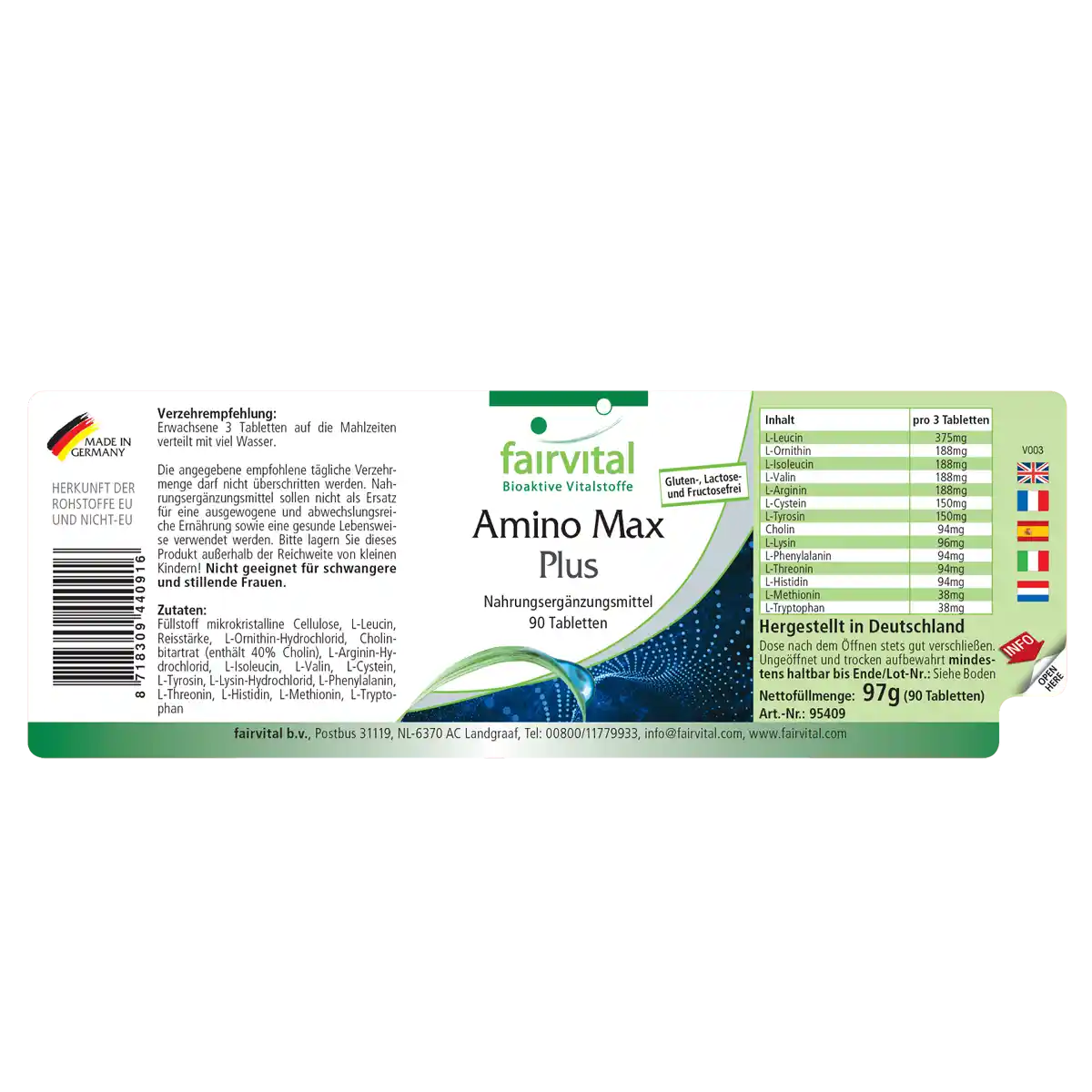 Amino Max Plus - 90 Comprimidos
