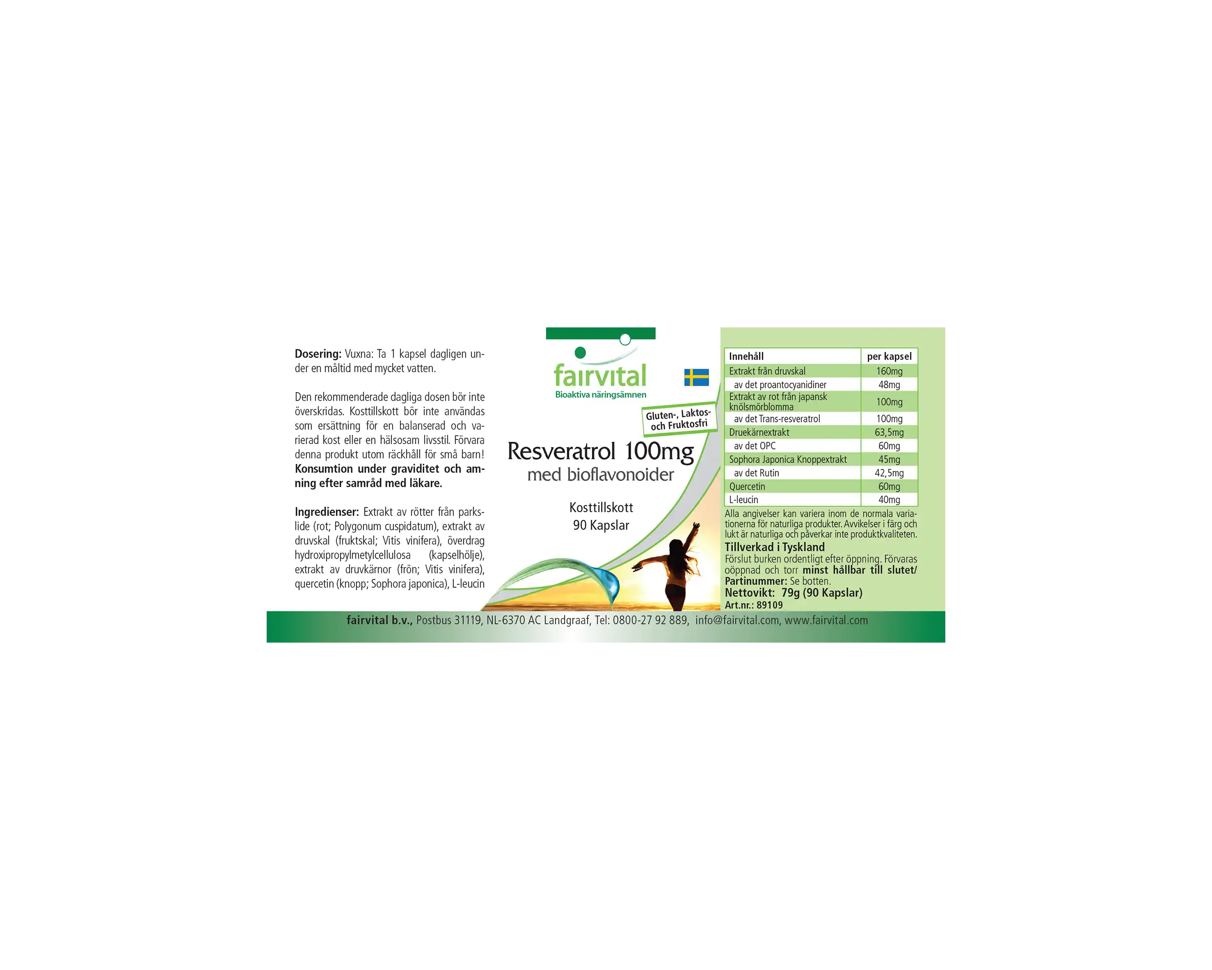 Resveratrol 100mg - 90 Capsules