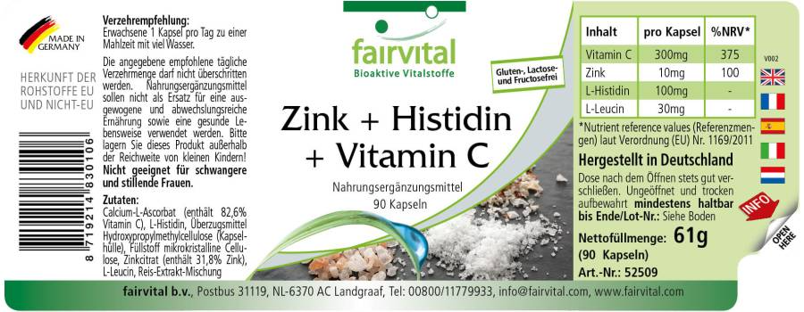 Zink + Histidin + Vitamin C