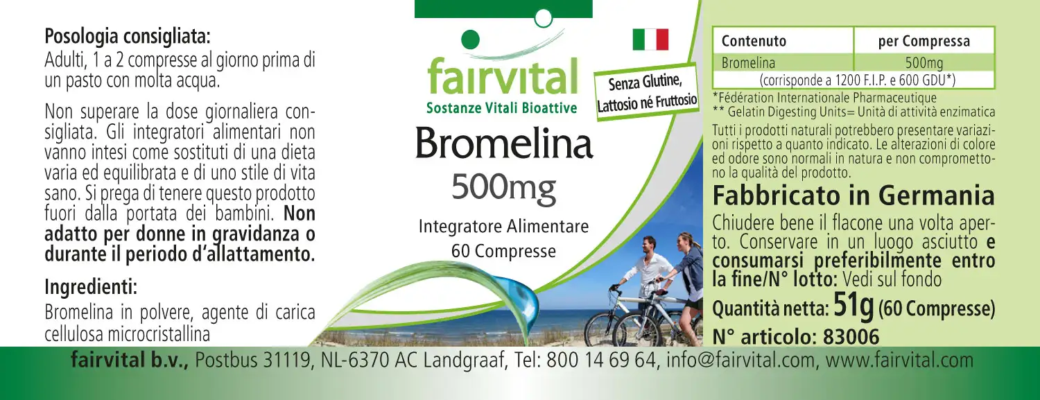Bromelain 500mg - 60 Tablets Bromelain 500mg - 60 Tablets