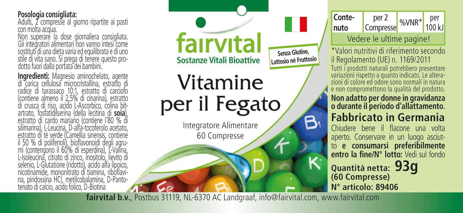 Vitamine per il Fegato - 60 compresse