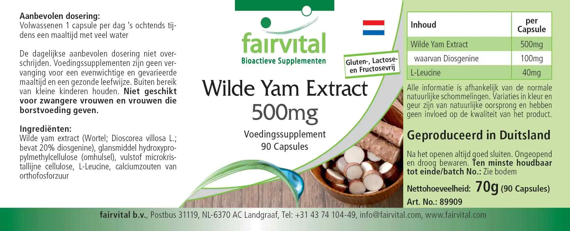 Wild Yam Extract 500mg - 90 Capsules Wild Yam Extract 500mg - 90 Capsules