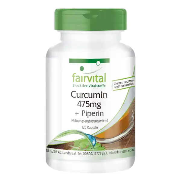 Curcumin 475mg + piperine - 120 Capsules