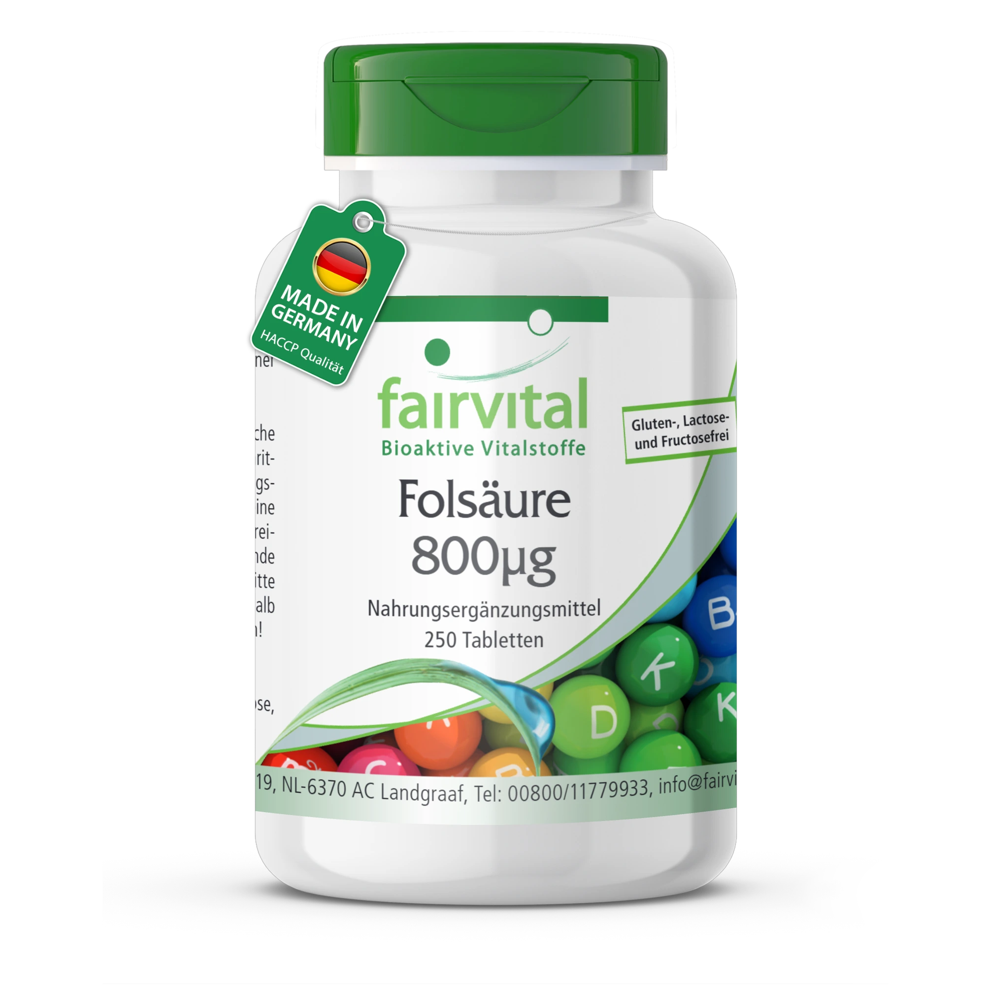 Ácido fólico 800µg - 250 comprimidos